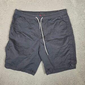 Unionbay Shorts Mens XL Gray Excellent Elastic Waist Drawstring Cotton Stretch